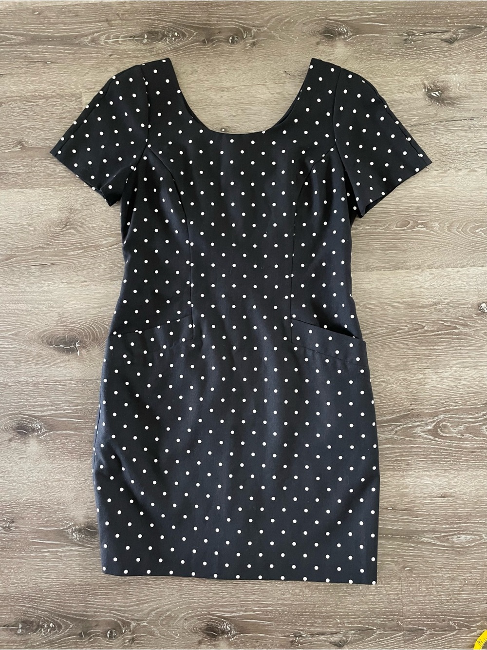 Jessica Howard Black and White Polka Dot sheath  Dress 10 classic